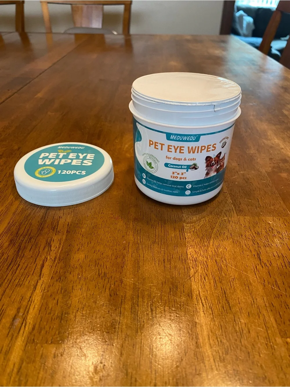 MEDU WEDU Pet Eye Wipes for Dogs & Cats - White